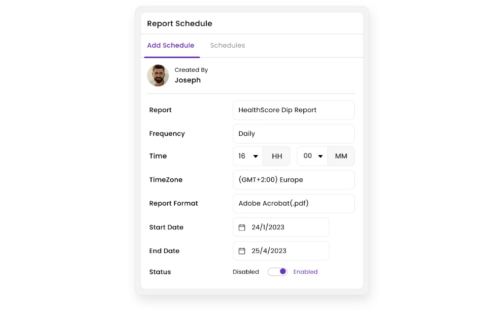 automated BI reports scheduling